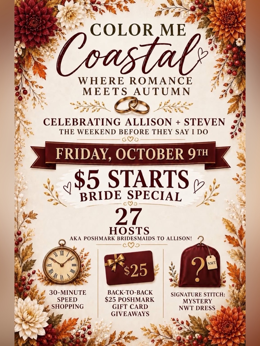 $8 Color Me Coastal Train | Where Romance meets Autumn✨ - Picture 2 of 3